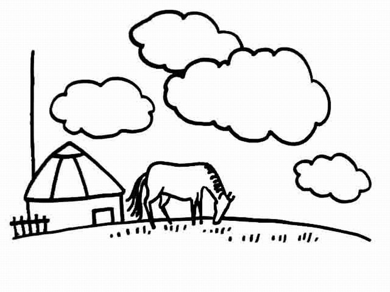 简笔画图片大全:草原蒙古包